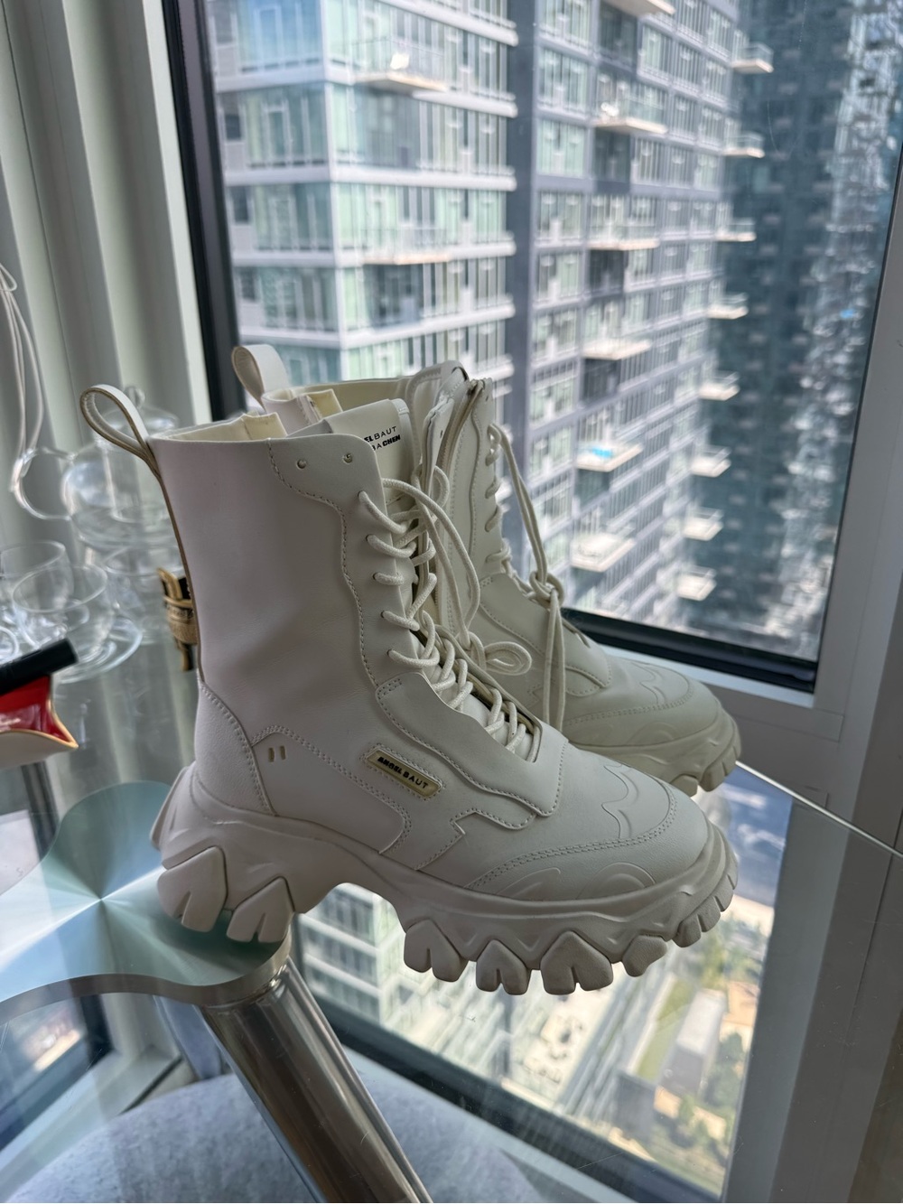 Rombaut x Angel Chen White Chunky Boots